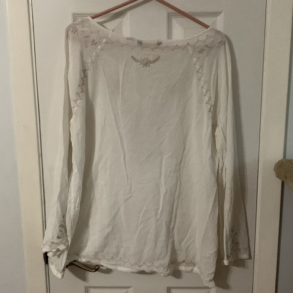Eddie Bauer Boho gauze blouse - Picture 2 of 7